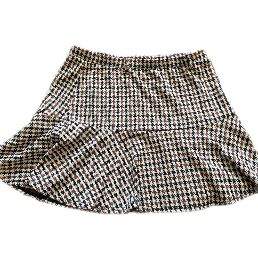 Checkered Flowy Skirt